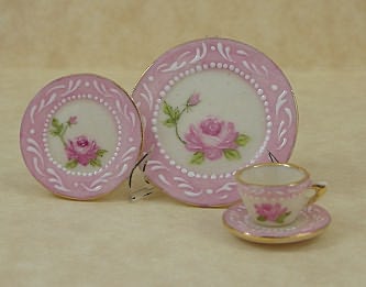 4pc Place Setting - Victorian Rose
