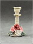 Large Candle Stick With Flowers