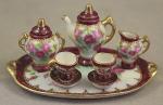 Tea Pot Cr & Su - Burgandy Rose