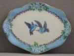 Tea Tray Birds and Forget me nots