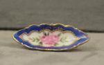 Lg Oval Scalloped Bowl W/ Roses