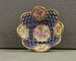 Fancy Pierced Bowl - Meissen Flowers w/cobalt
